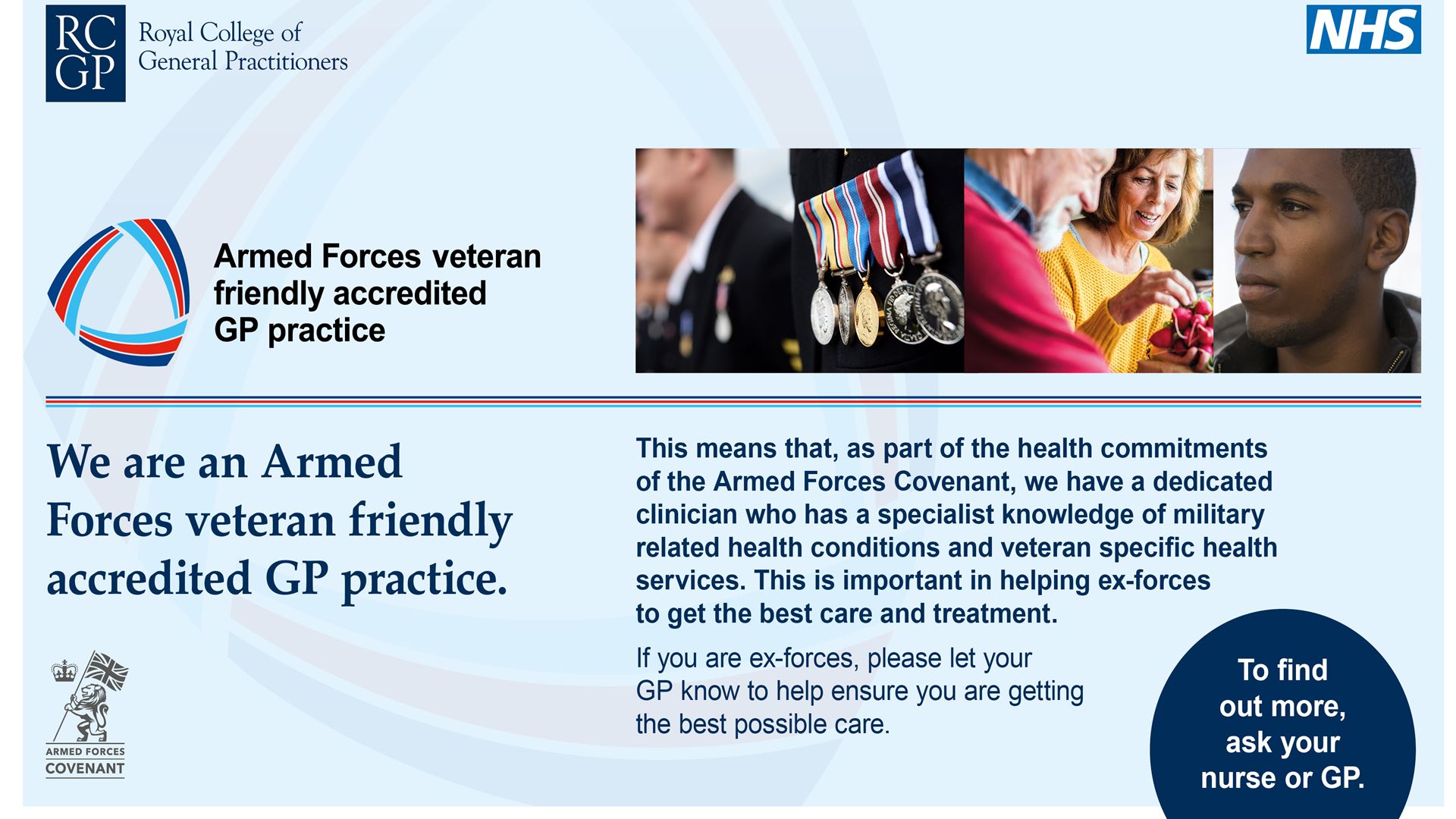 Armed Forces Veteran Friendly